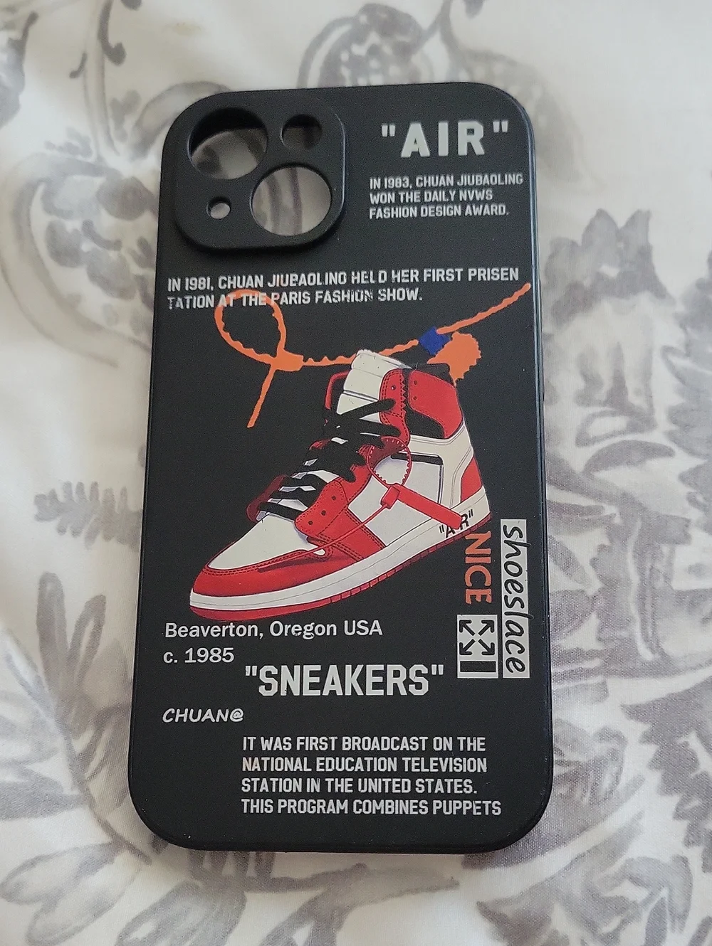 Black Sneaker Graphic Phone Case - 